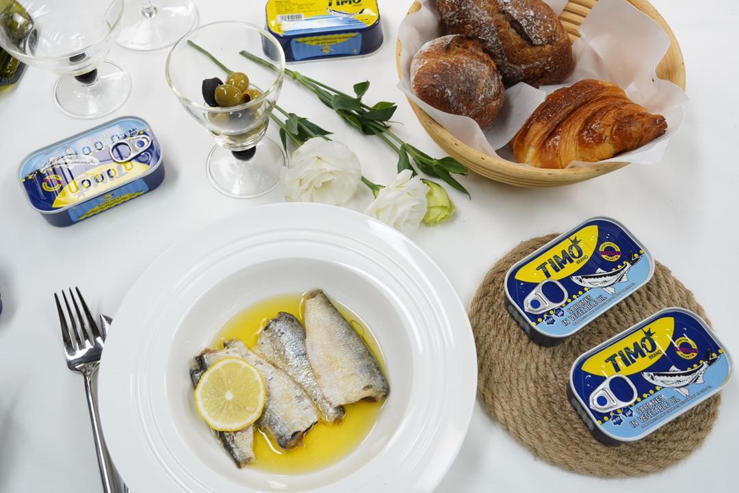 Sardines in Bowl with Fork